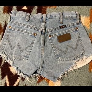 Wrangler Reworked Light Stone Denim Shorts